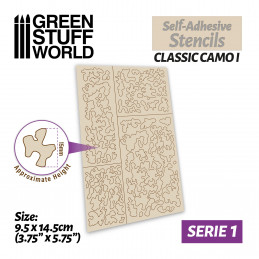 Plantillas autoadhesivas - Camuflaje clásico 1