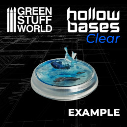 Transparente Runde Kunststoffbasen mit Lücke 28,5mm