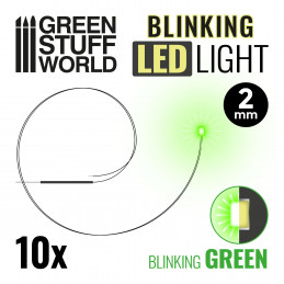 Luces LED PARPADEANTES - VERDE - 2mm
