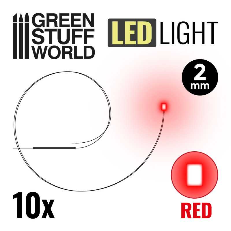 Lumières LED Rouge - 2mm Lumières LED Rouge - 2mm