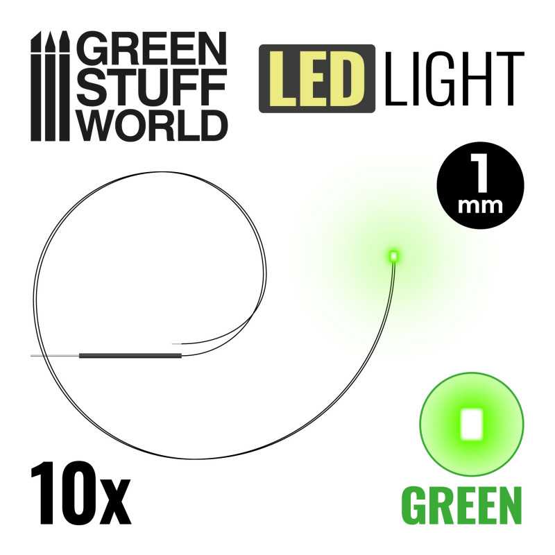 Lumières LED Vertes - 1mm Lumières LED Vertes - 1mm