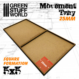 MDF Regimentsbases 25mm 5x5