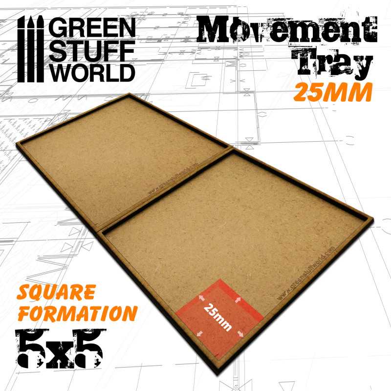 Plateaux de Mouvement MDF 25mm 5x5 Plateaux de Mouvement MDF 25mm 5x5