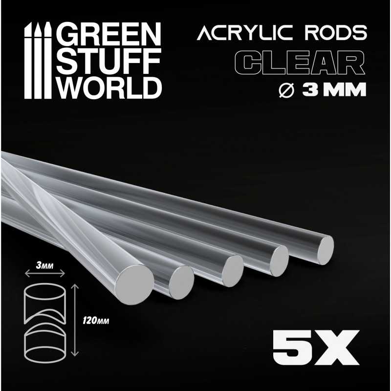 Acrylic Rods - Round 3 mm CLEAR Acrylic Rods - Round 3 mm CLEAR