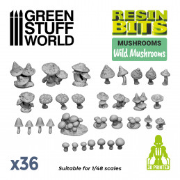 Set impreso en 3D - Setas silvestres
