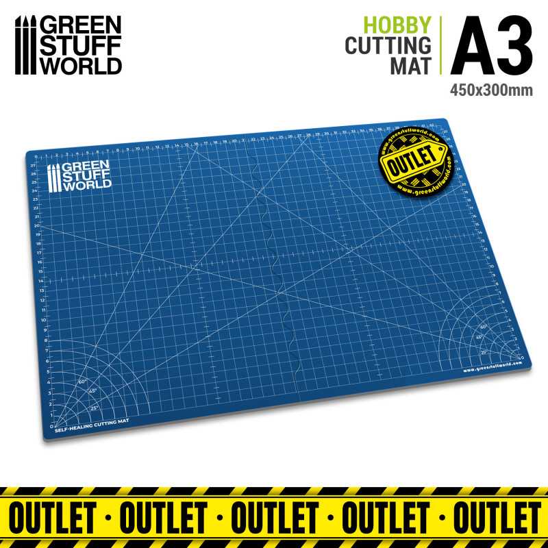 Tapis de Découpe avec échelles A3 BLEU - OUTLET Tapis de Découpe avec échelles A3 BLEU - OUTLET