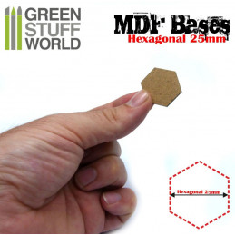MDF Bases - Hexagonal 25 mm