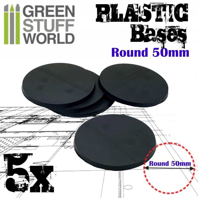 Socles Plastiques ROND 50 mm Noir Socles Plastiques ROND 50 mm Noir