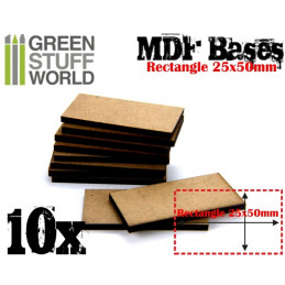 Peanas DM - Rectangulares 25x50mm