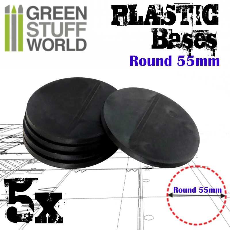 Socles Plastiques ROND 55 mm Noir Socles Plastiques ROND 55 mm Noir