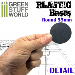 Plastic Bases - Round 55 mm BLACK
