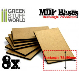 Peanas DM - Rectangulares 75x50mm