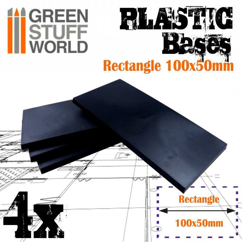 Plastic Bases - Rectangle 100x50mm Plastic Bases - Rectangle 100x50mm