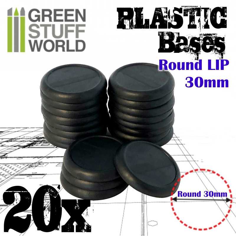 Socles de Plastique Ronds 30mm - Bords Arrondis Socles de Plastique Ronds 30mm - Bords Arrondis