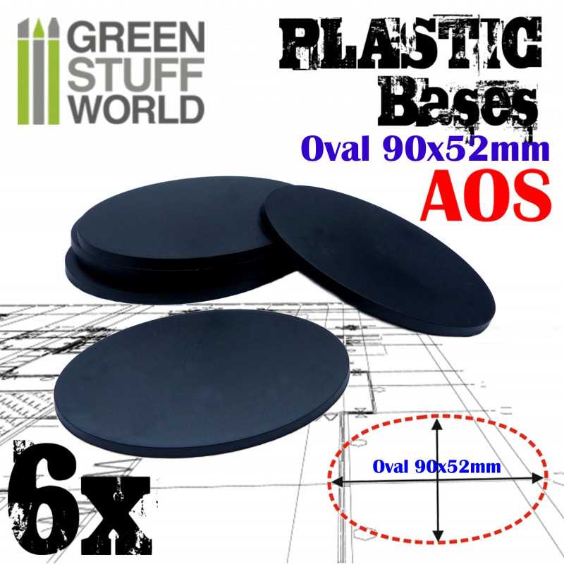 Plastic Bases - Oval Pill 90x52mm BLACK Plastic Bases - Oval Pill 90x52mm BLACK