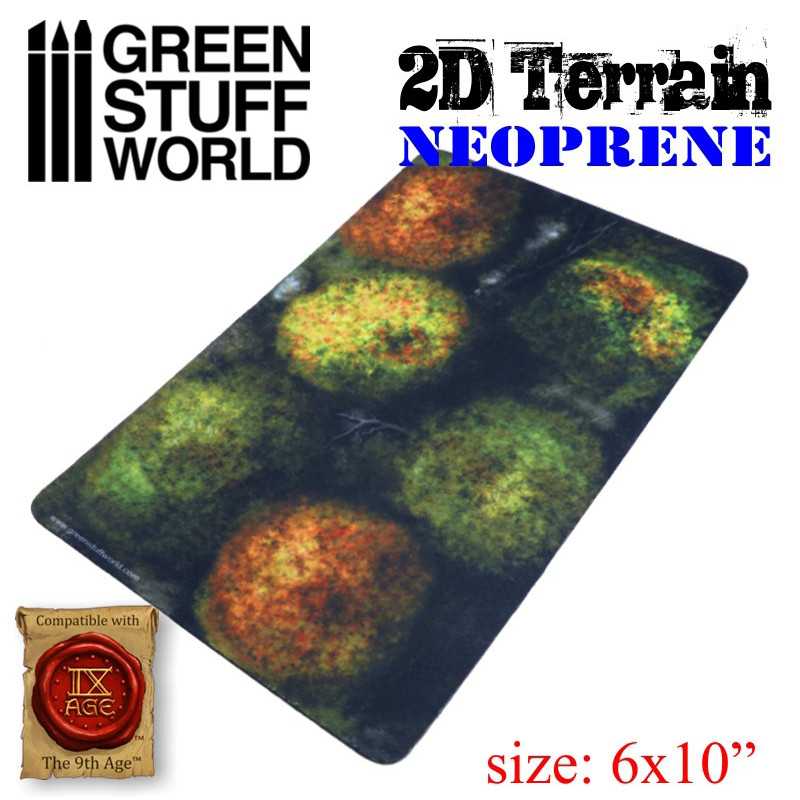 Set de Terrain Neoprene 2D - Forêt avec 6 arbres Set de Terrain Neoprene 2D - Forêt avec 6 arbres