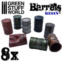 8x Harzfässer