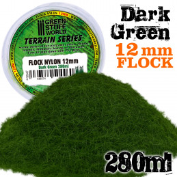 Cesped Electrostatico 12mm - VERDE OSCURO - 280 ml