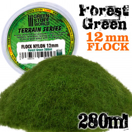Cesped Electrostatico 12mm - VERDE BOSQUE - 180 ml