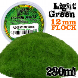 Cesped Electrostatico 12mm - VERDE CLARO - 180 ml