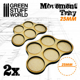 MDF Regimentsbases 5x 25mm