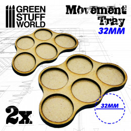 MDF Movement Trays 5 x 32mm
