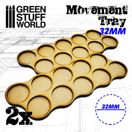 MDF Movement Trays 10 x 32mm