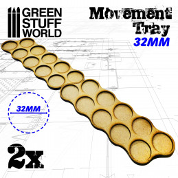 MDF Regimentsbases 10 x 32mm