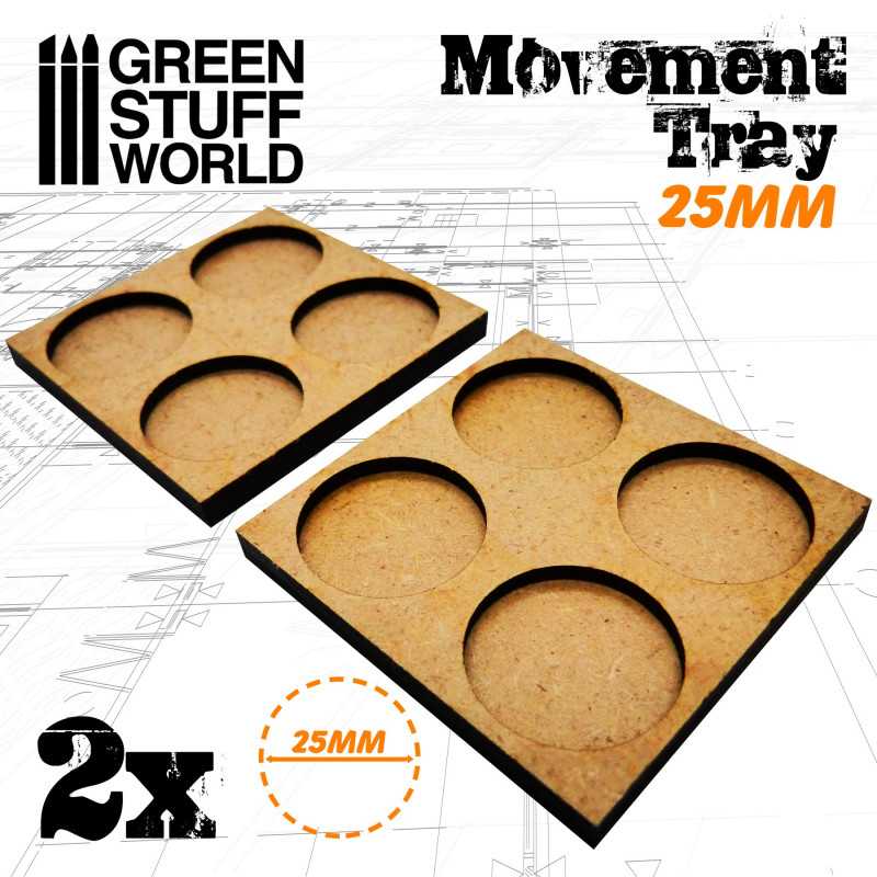 MDF Regimentsbases 2x 25mm MDF Regimentsbases 2x 25mm