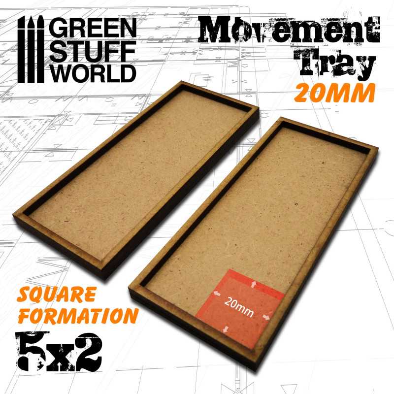 MDF Regimentsbases 20mm 5x2 MDF Regimentsbases 20mm 5x2