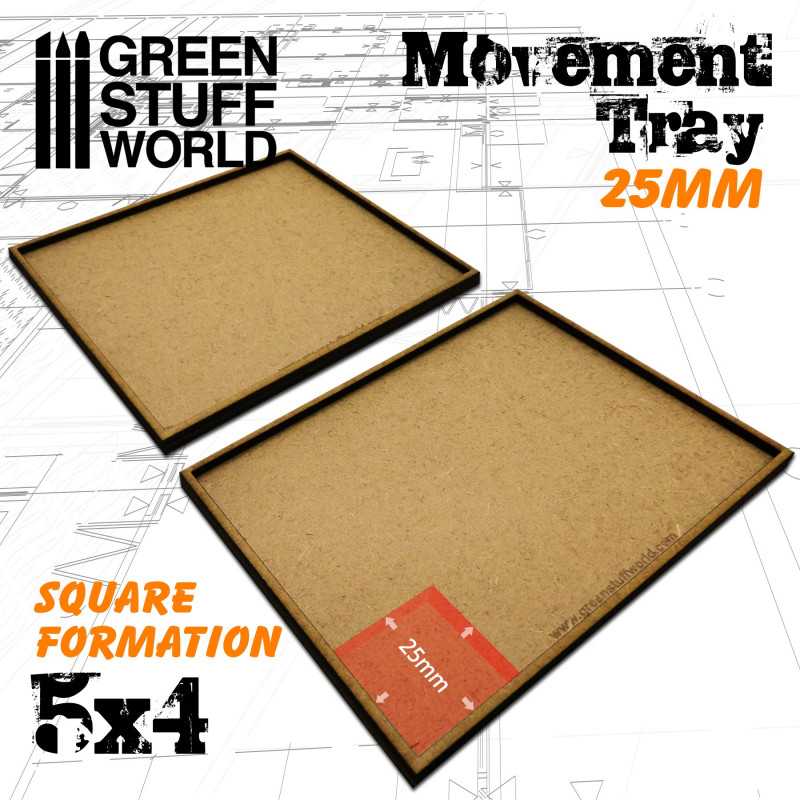 MDF Regimentsbases 25mm 5x4