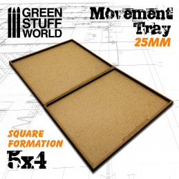 MDF Regimentsbases 25mm 5x4