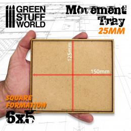 MDF Regimentsbases 25mm 5x4 MDF Regimentsbases 25mm 5x4