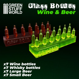Botellas de Vino y Cerveza de resina