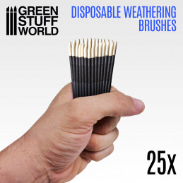 25x Pinceles Sinteticos Desechables
