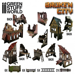 Ville en Ruine - Ensemble de Terrain