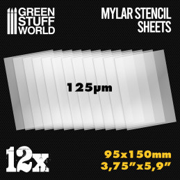 Hojas de Plantilla Pequeñas de Mylar x12