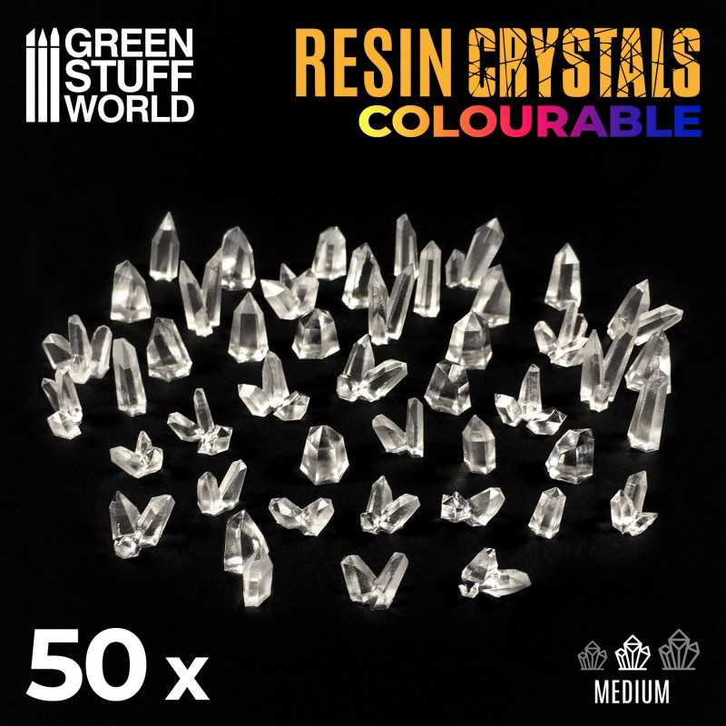 Cristaux de Résine VERTS - Moyen Cristaux de Résine VERTS - Moyen