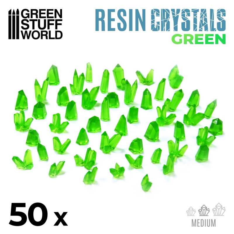 Cristaux de Résine VERTS - Moyen Cristaux de Résine VERTS - Moyen