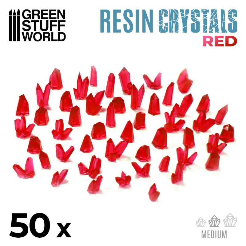 Cristaux de Résine ROUGES - Moyen Cristaux de Résine ROUGES - Moyen