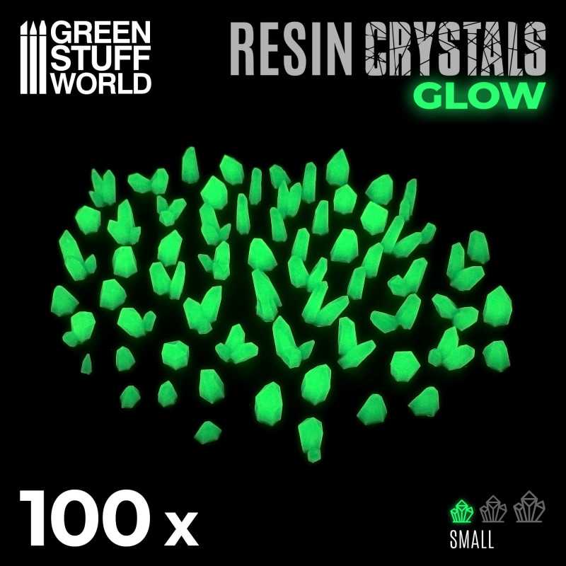 Cristaux de Résine VERTS GLOW - Petits Cristaux de Résine VERTS GLOW - Petits