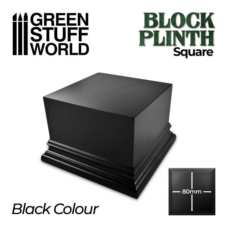 Socle Carré Ouvragé 8x8 cm - Noir Socle Carré Ouvragé 8x8 cm - Noir