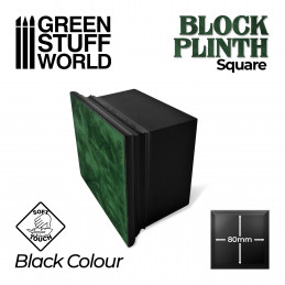 Square Top Display Plinth 8x8 cm - Black