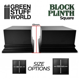 Square Top Display Plinth 8x8 cm - Black