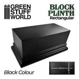 Pedestal Rectangular 12x6cm - Negro