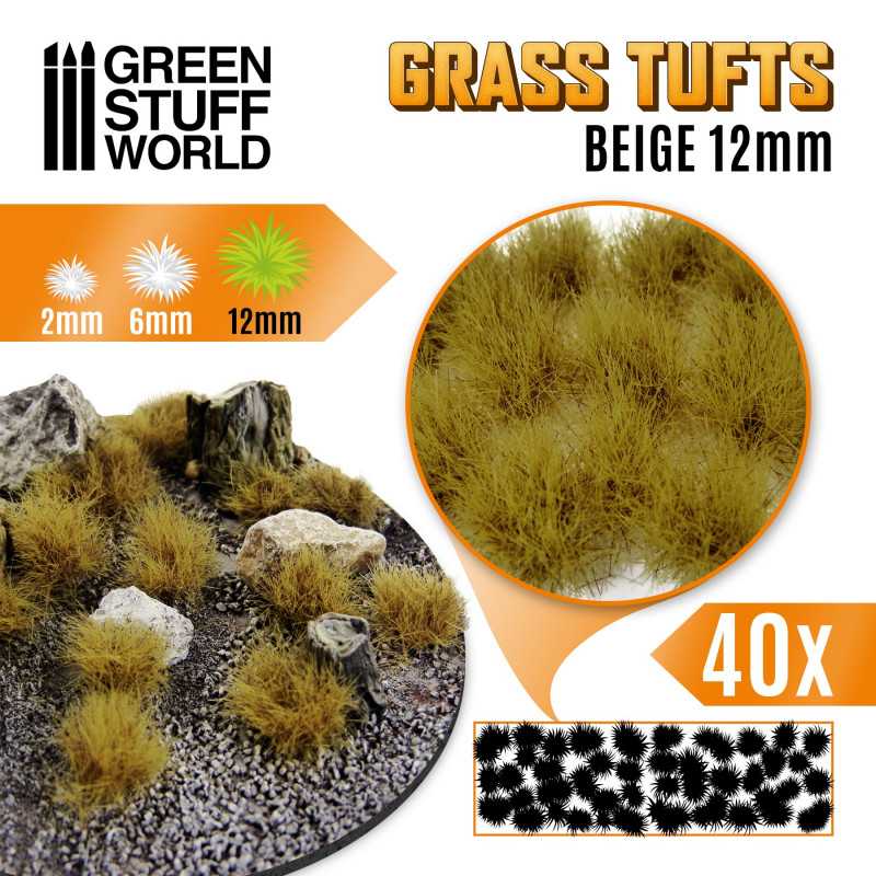 Touffes d'herbe - 12mm - Auto-Adhésif - BEIGE Touffes d'herbe - 12mm - Auto-Adhésif - BEIGE