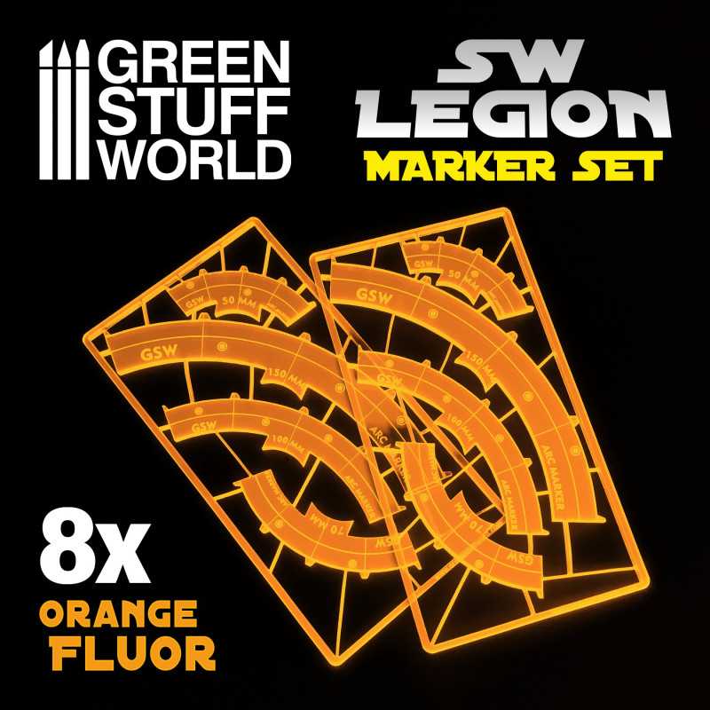 Legion arc-shaped line of fire markers - ORANGE FLUOR Legion arc-shaped line of fire markers - ORANGE FLUOR