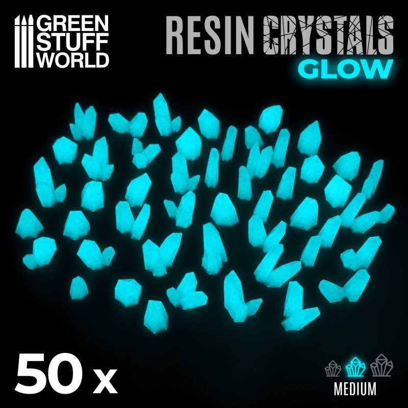 Cristaux de Résine BLEU TURQUOISE GLOW - Moyen Cristaux de Résine BLEU TURQUOISE GLOW - Moyen
