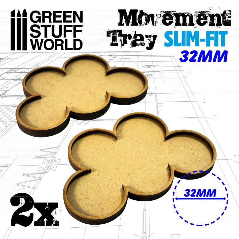 MDF Regimentsbases 32mm x 5 - SLIM-FIT MDF Regimentsbases 32mm x 5 - SLIM-FIT
