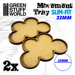 MDF Regimentsbases 32mm x 5 - SLIM-FIT MDF Regimentsbases 32mm x 5 - SLIM-FIT